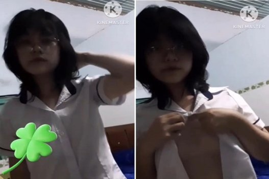 Em bé dâm quay video khoe hàng cho đồng đội xem