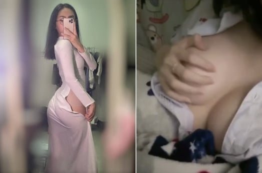 Hành động tình dục với phụ nữ mặc áo dài khoe mông to tròn